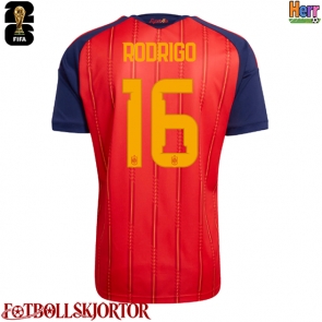 Spanien Rodri Hernandez #16 Hemmatröja VM 2026 Kortärmad